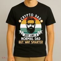 Crypto Dad Just Like A Normal Dad But Way Smarter T-Shirt thumb 3