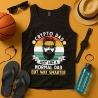 Crypto Dad Just Like A Normal Dad But Way Smarter Tank Top thumb 4