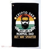 Crypto Dad Just Like A Normal Dad But Way Smarter Golf Towel thumb 0
