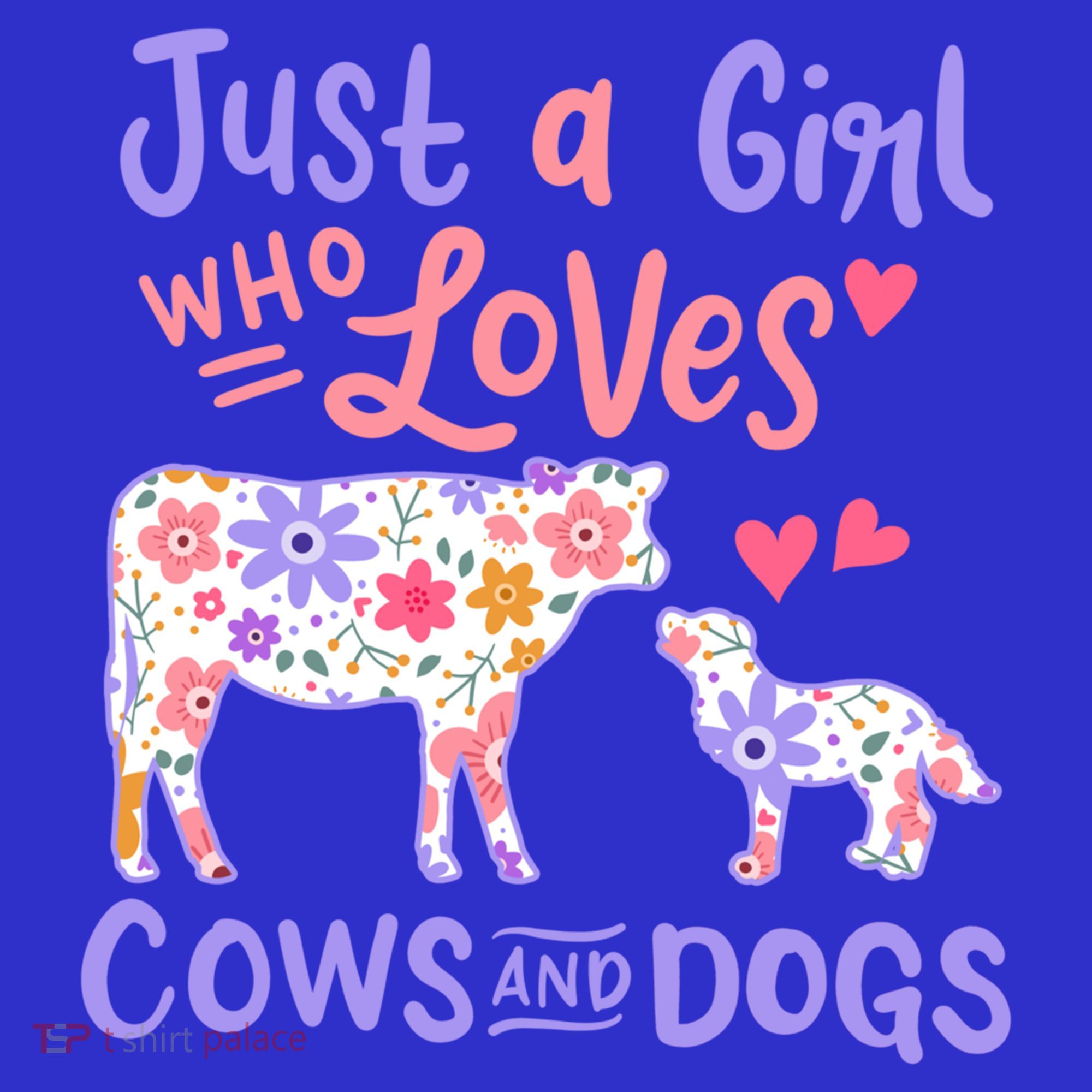 Cow Dog Just A Girl Who Loves Cows And Dogs Gift Meaningful Gift Women's Tank Top