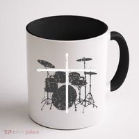 Christian Drummer Jesus Christ Drum Sticks Cross Worship Coffee Mug thumb 1