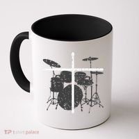 Christian Drummer Jesus Christ Drum Sticks Cross Worship Coffee Mug thumb 0