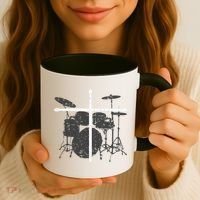 Christian Drummer Jesus Christ Drum Sticks Cross Worship Coffee Mug thumb 3