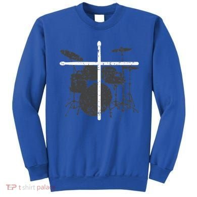Christian Drummer Jesus Christ Drum Sticks Cross Worship Sweatshirt
