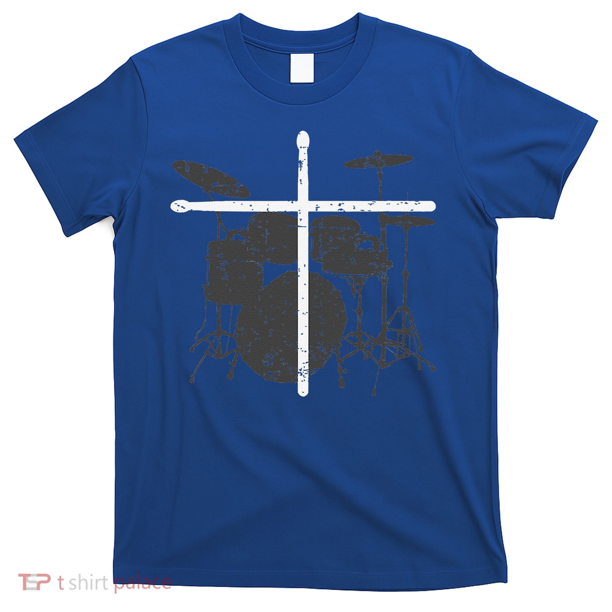 Christian Drummer Jesus Christ Drum Sticks Cross Worship T-Shirt