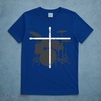 Christian Drummer Jesus Christ Drum Sticks Cross Worship T-Shirt thumb 5