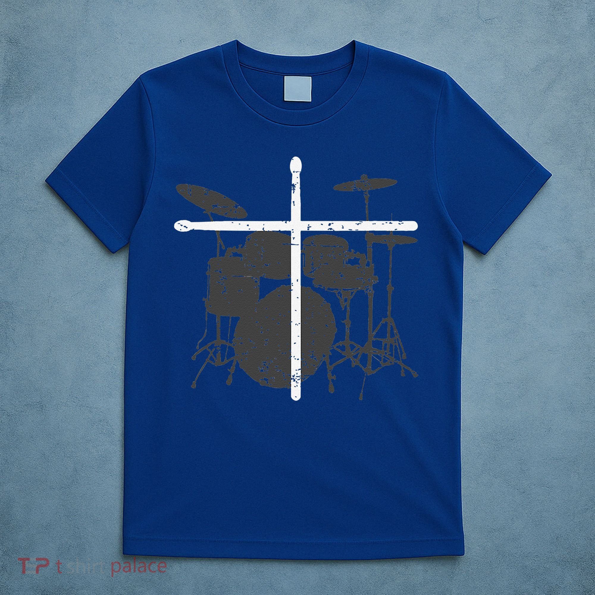 Christian Drummer Jesus Christ Drum Sticks Cross Worship T-Shirt