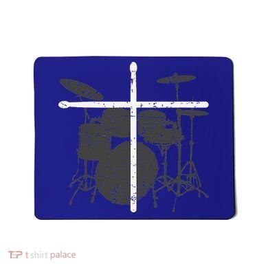 Christian Drummer Jesus Christ Drum Sticks Cross Worship Mousepad