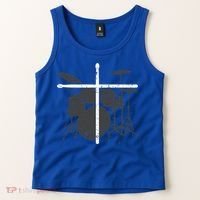 Christian Drummer Jesus Christ Drum Sticks Cross Worship Tank Top thumb 2