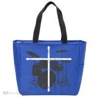 Christian Drummer Jesus Christ Drum Sticks Cross Worship Tote Bag thumb 0