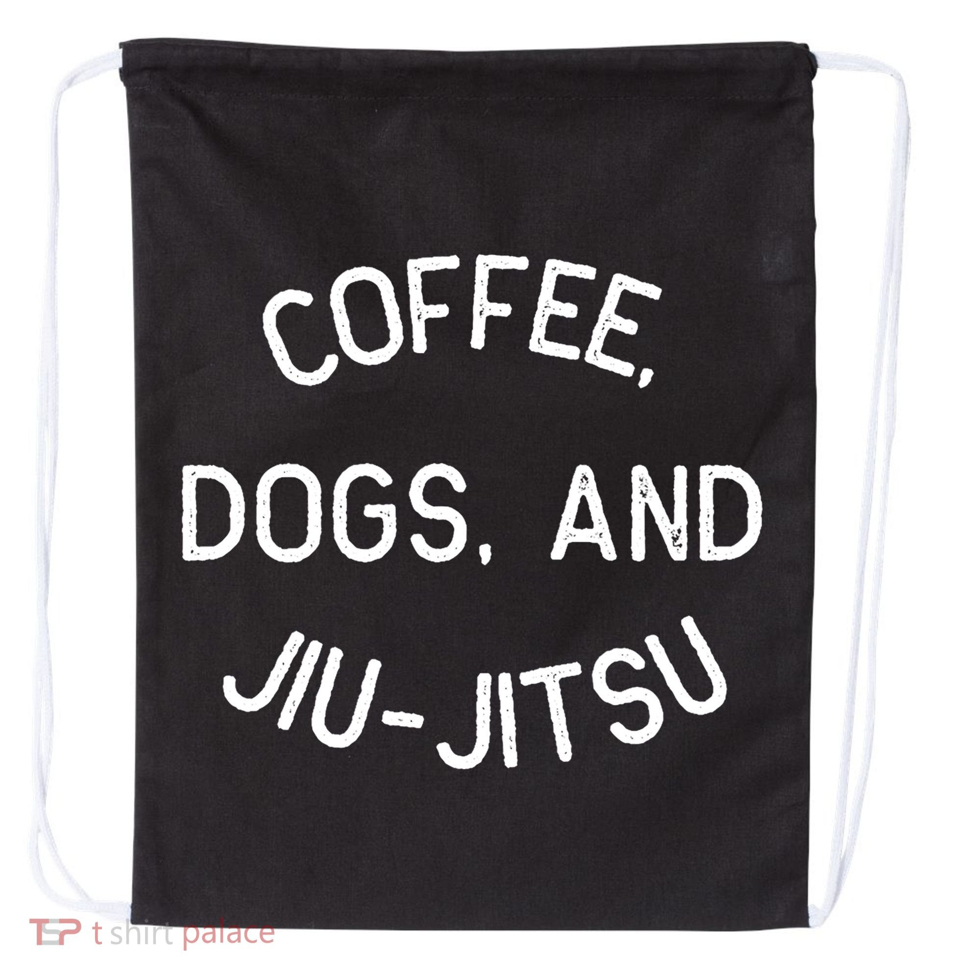 Coffee Dogs Jiu Jitsu For Bjj Jujitsu Drawstring Bag