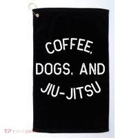 Coffee Dogs Jiu Jitsu For Bjj Jujitsu Golf Towel thumb 0