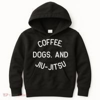 Coffee Dogs Jiu Jitsu For Bjj Jujitsu Kids Hoodie thumb 0