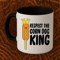 Corn Dog King Funny Costume Respect The Corn Dog King Coffee Mug thumb 2