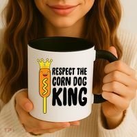 Corn Dog King Funny Costume Respect The Corn Dog King Coffee Mug thumb 3
