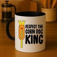 Corn Dog King Funny Costume Respect The Corn Dog King Coffee Mug thumb 4
