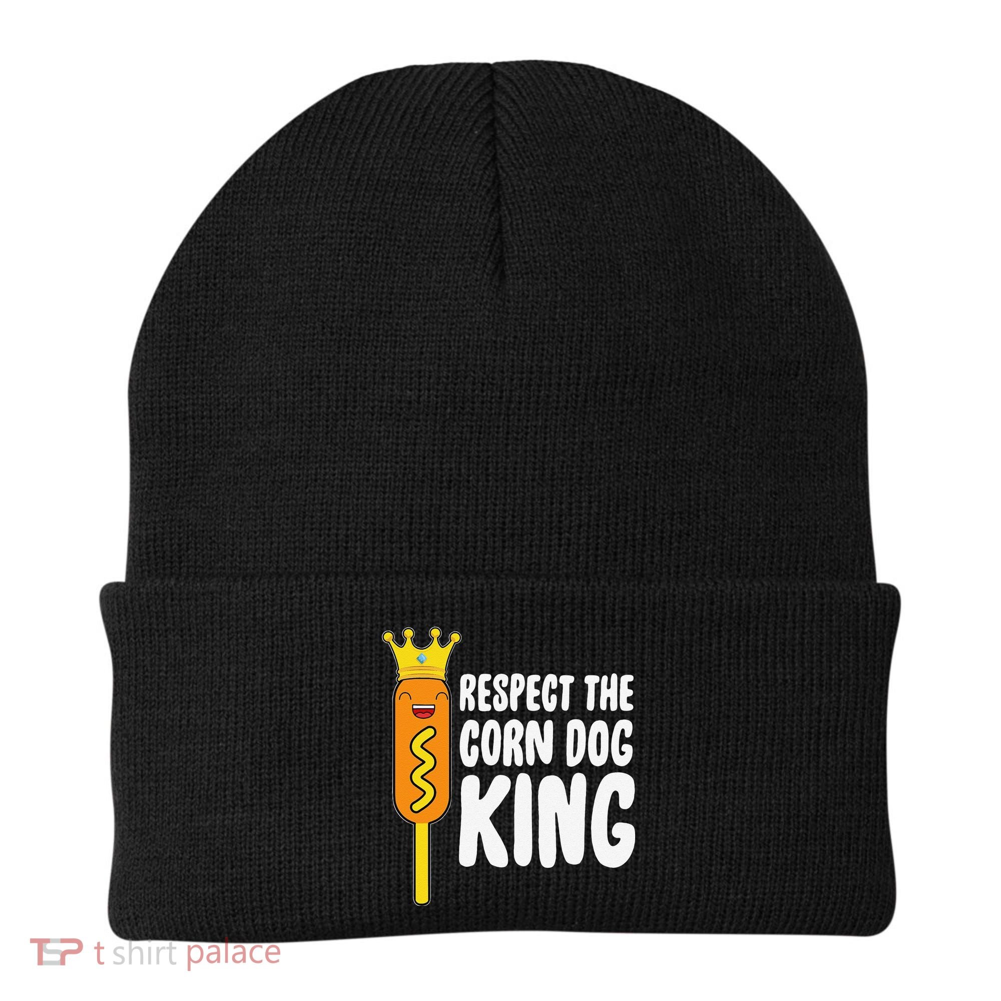 Corn Dog King Funny Costume Respect The Corn Dog King Beanie
