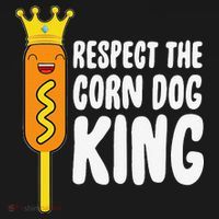 Corn Dog King Funny Costume Respect The Corn Dog King Coaster thumb 2