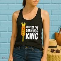 Corn Dog King Funny Costume Respect The Corn Dog King Women's Tank Top thumb 2