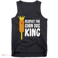 Corn Dog King Funny Costume Respect The Corn Dog King Tank Top thumb 0