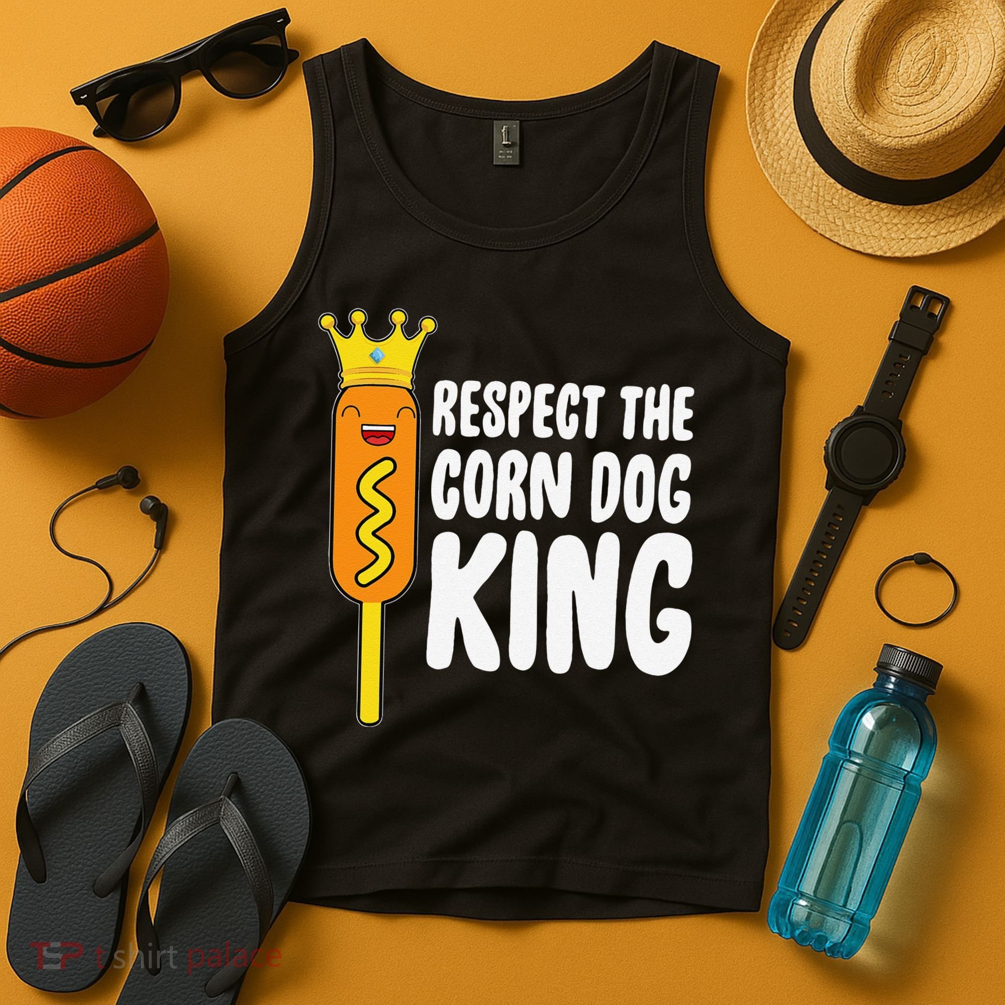 Corn Dog King Funny Costume Respect The Corn Dog King Tank Top