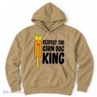 Corn Dog King Funny Costume Respect The Corn Dog King Hoodie thumb 0