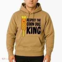 Corn Dog King Funny Costume Respect The Corn Dog King Hoodie thumb 2