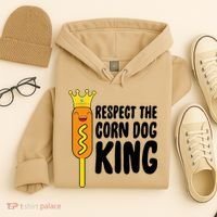Corn Dog King Funny Costume Respect The Corn Dog King Hoodie thumb 4