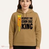 Corn Dog King Funny Costume Respect The Corn Dog King Hoodie thumb 5