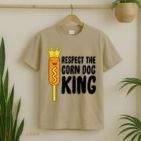 Corn Dog King Funny Costume Respect The Corn Dog King T-Shirt thumb 2