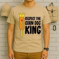 Corn Dog King Funny Costume Respect The Corn Dog King T-Shirt thumb 6