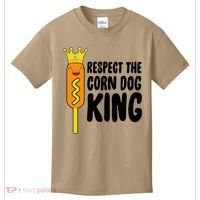 Corn Dog King Funny Costume Respect The Corn Dog King Kids T-Shirt thumb 0