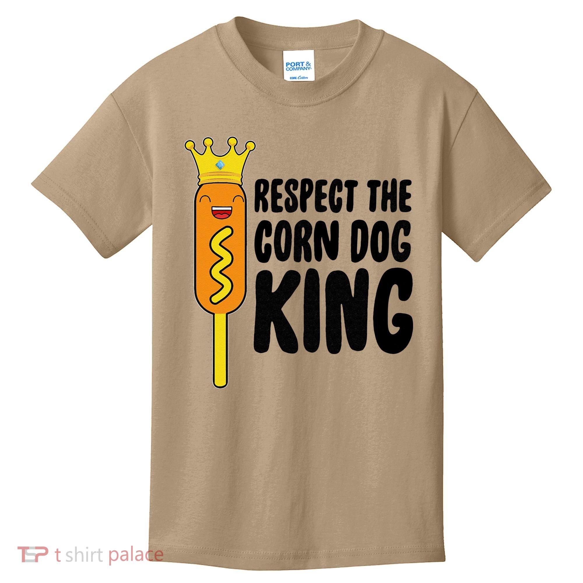 Corn Dog King Funny Costume Respect The Corn Dog King Kids T-Shirt