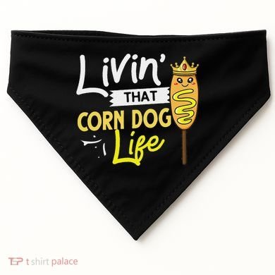 Corn Dog Korean Mini Cheese Vegan USA-Made Doggie Bandana