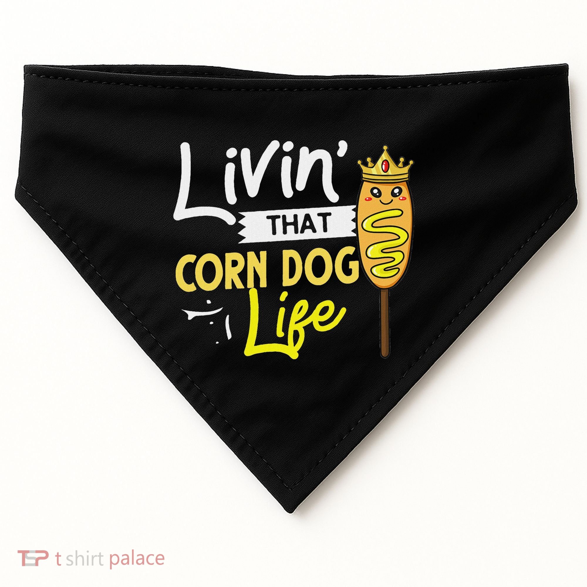Corn Dog Korean Mini Cheese Vegan USA-Made Doggie Bandana