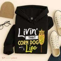 Corn Dog Korean Mini Cheese Vegan Hoodie thumb 4