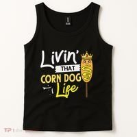 Corn Dog Korean Mini Cheese Vegan Tank Top thumb 2