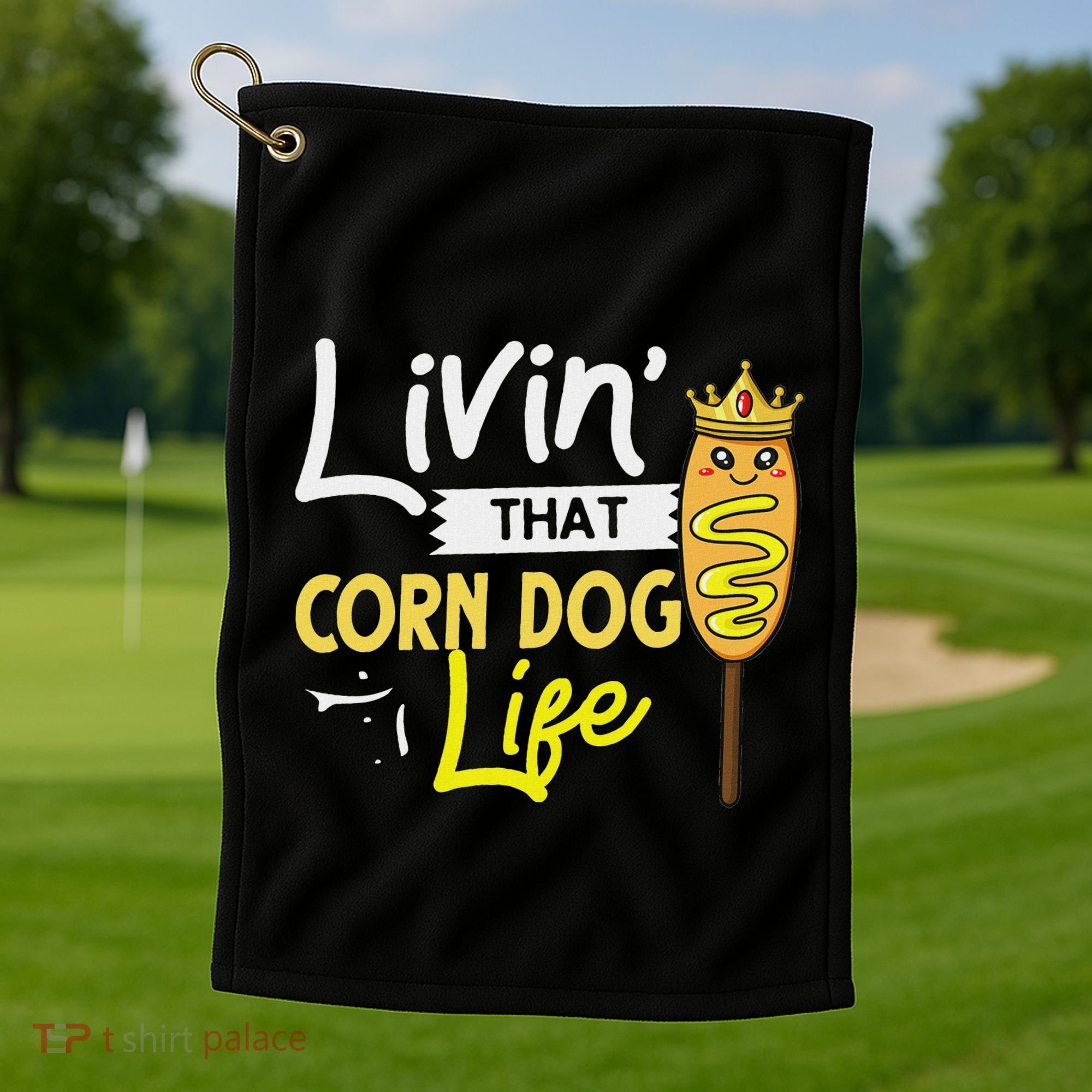 Corn Dog Korean Mini Cheese Vegan Golf Towel