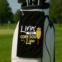 Corn Dog Korean Mini Cheese Vegan Golf Towel thumb 2