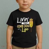 Corn Dog Korean Mini Cheese Vegan Toddler T-Shirt thumb 2