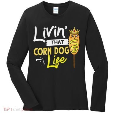 Corn Dog Korean Mini Cheese Vegan Women's Long Sleeve Shirt