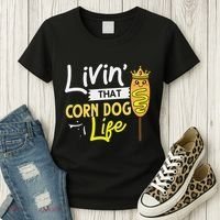 Corn Dog Korean Mini Cheese Vegan Women's T-Shirt thumb 3