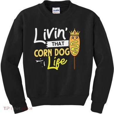 Corn Dog Korean Mini Cheese Vegan Kids Sweatshirt