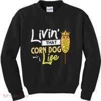 Corn Dog Korean Mini Cheese Vegan Kids Sweatshirt thumb 0