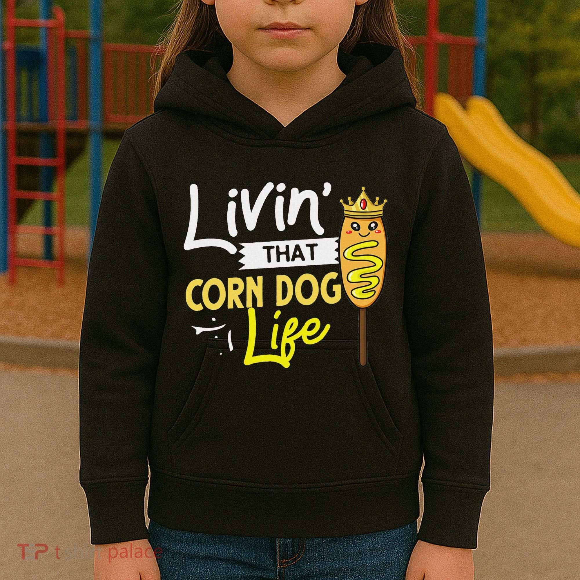 Corn Dog Korean Mini Cheese Vegan Kids Hoodie