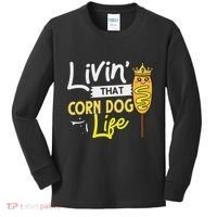 Corn Dog Korean Mini Cheese Vegan Kids Long Sleeve Shirt thumb 0