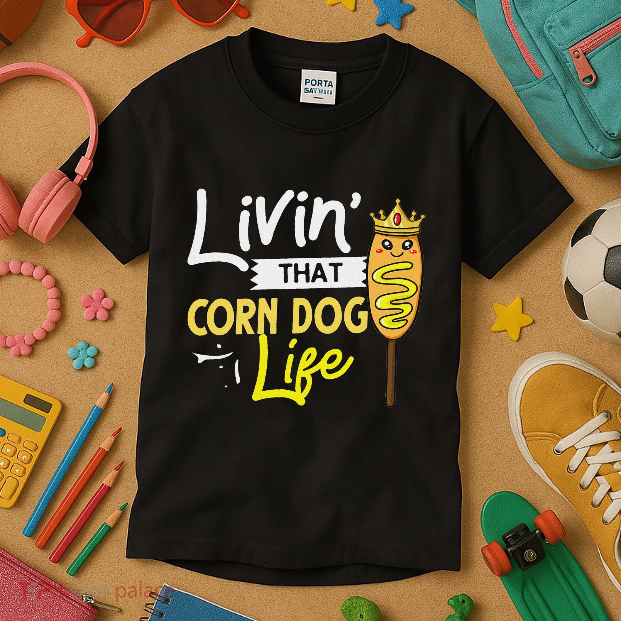 Corn Dog Korean Mini Cheese Vegan Kids T-Shirt