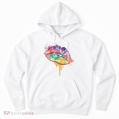 Colorful Drip Lips Hoodie