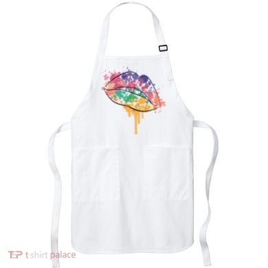 Colorful Drip Lips Apron