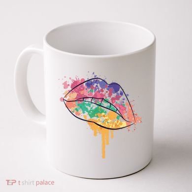 Colorful Drip Lips Coffee Mug